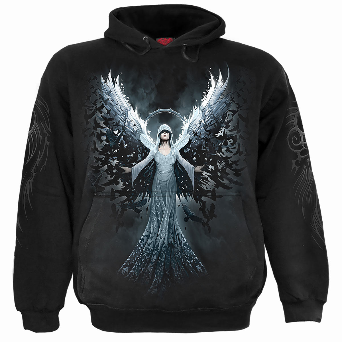 ETHEREAL ANGEL - Felpa con cappuccio nera