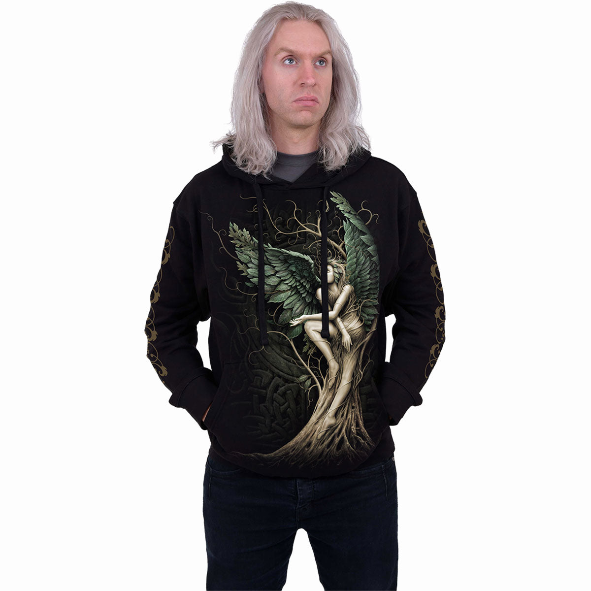 WOODLAND QUEEN - Felpa con cappuccio nera