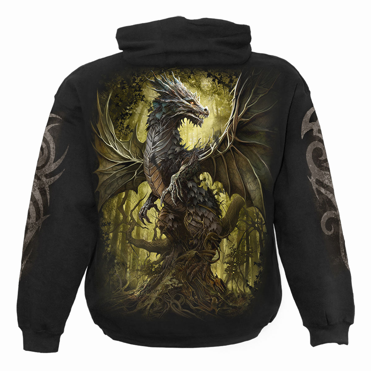OAK DRAGON - Felpa con cappuccio nera