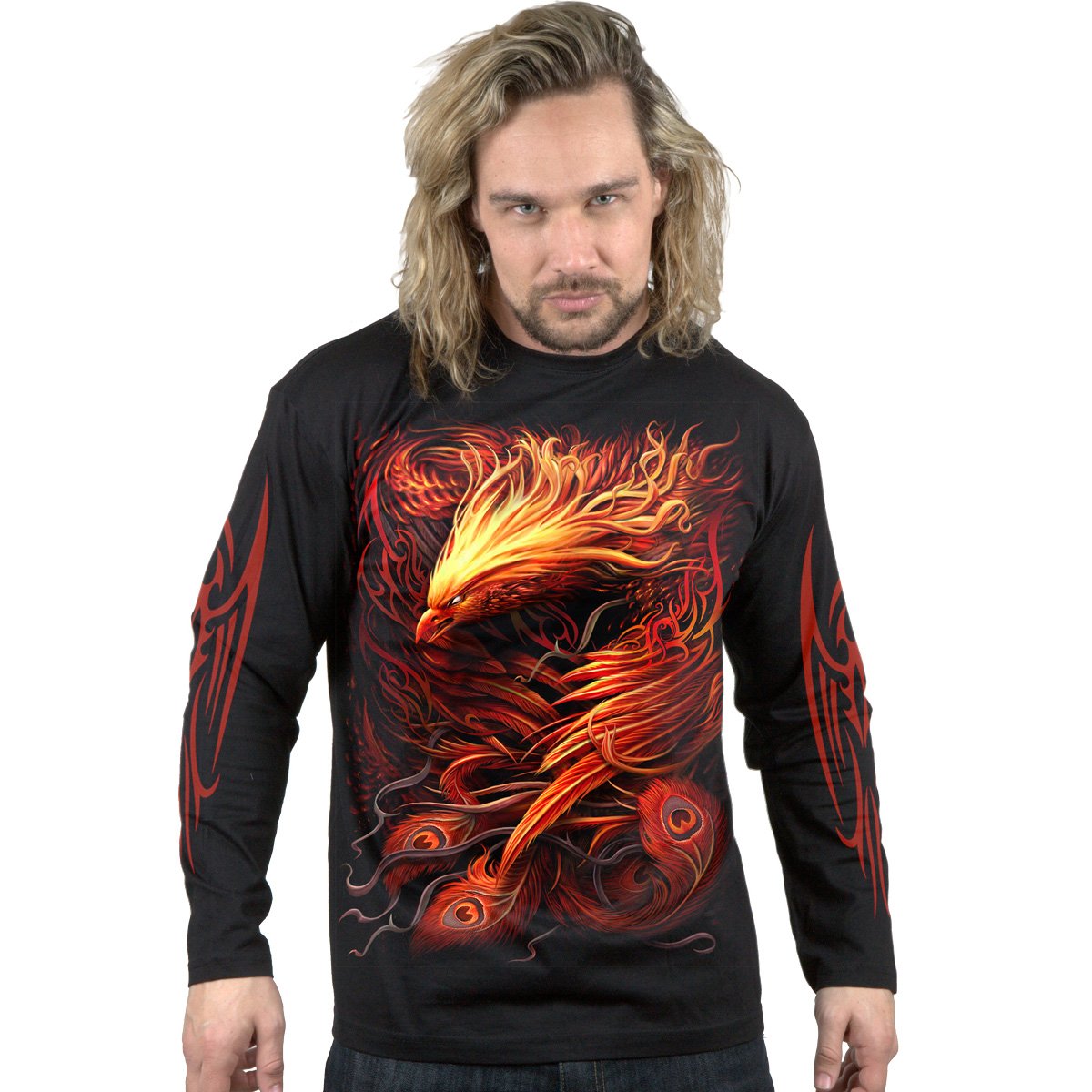 PHOENIX ARISEN - Longsleeve T-Shirt Black - Spiral USA