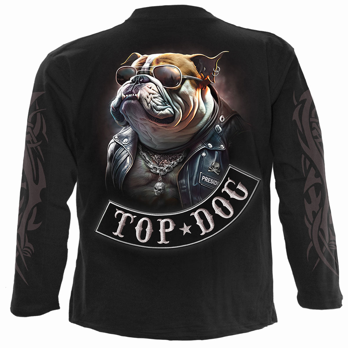 TOP DOG - Maglietta a maniche lunghe nera