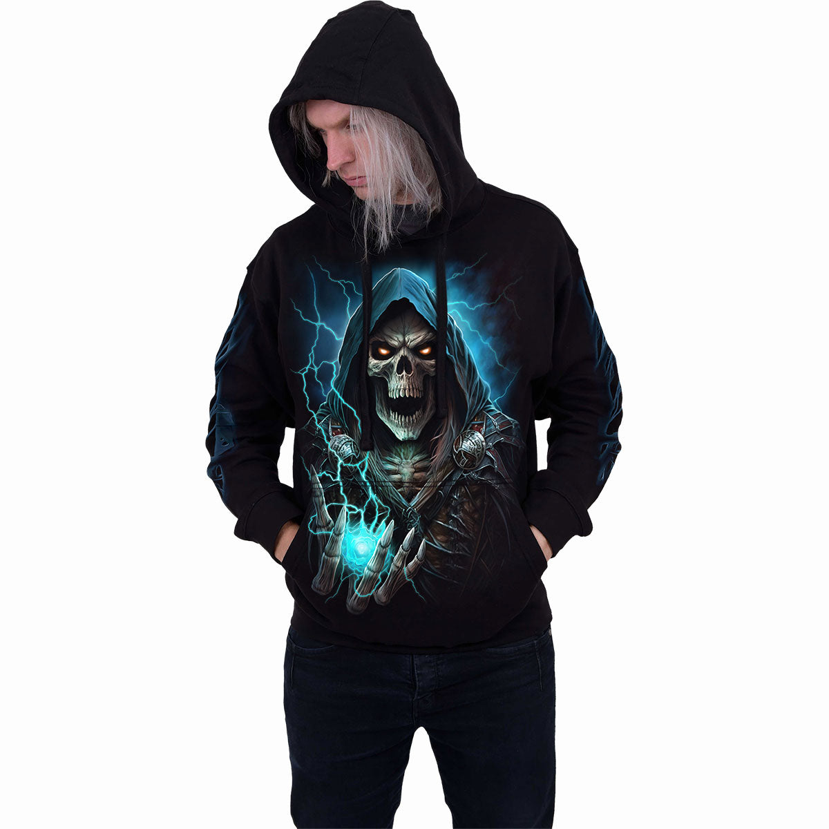 DEAD METAL - Felpa con cappuccio nera