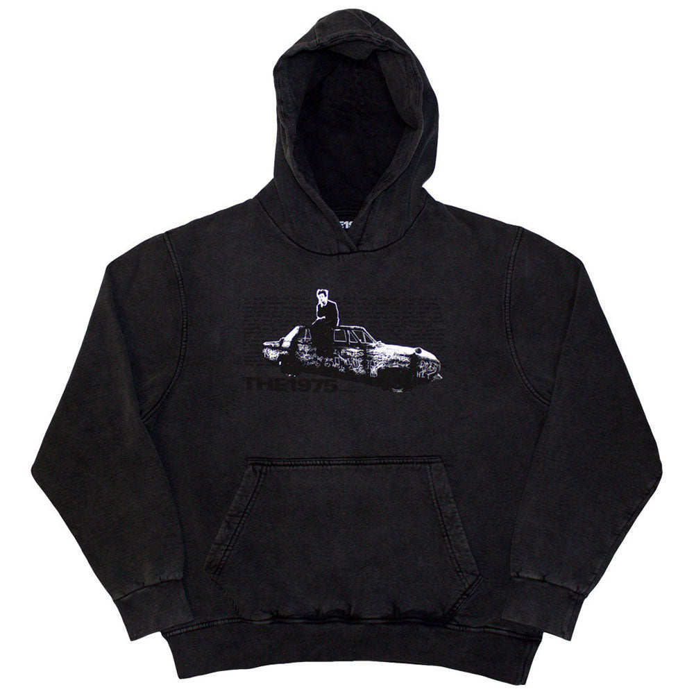 THE 1975 - CAR PHOTO - Stone Wash Pullover Hoodie Grey