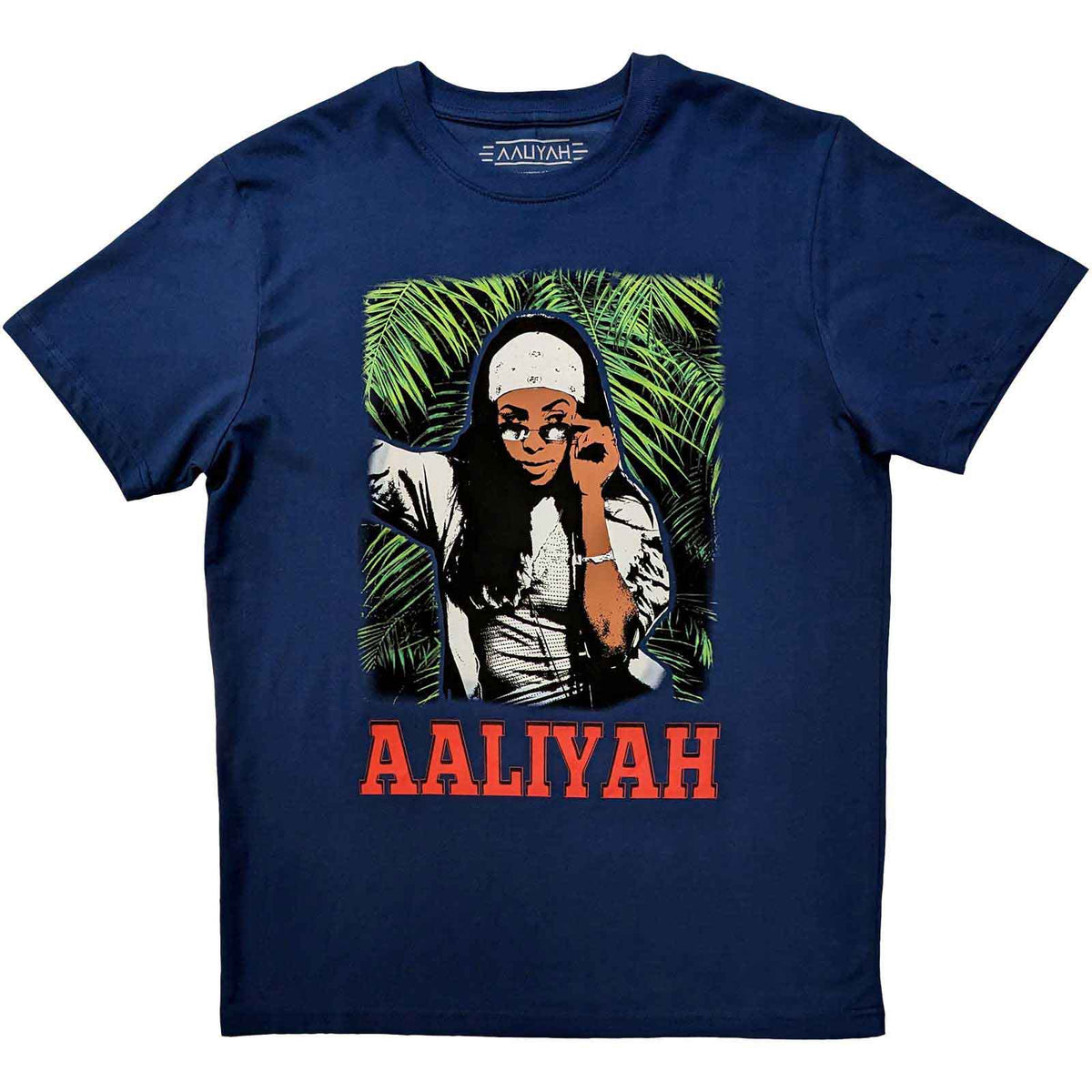 AALIYAH - FOLIAGE - T-Shirt Blue