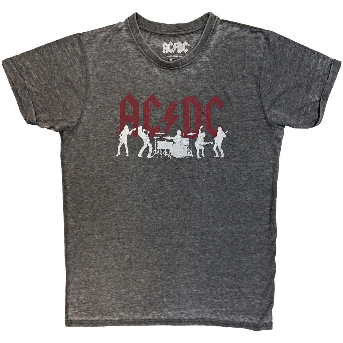 AC/DC - SILHOUETTES - Burnout T-Shirt Grey