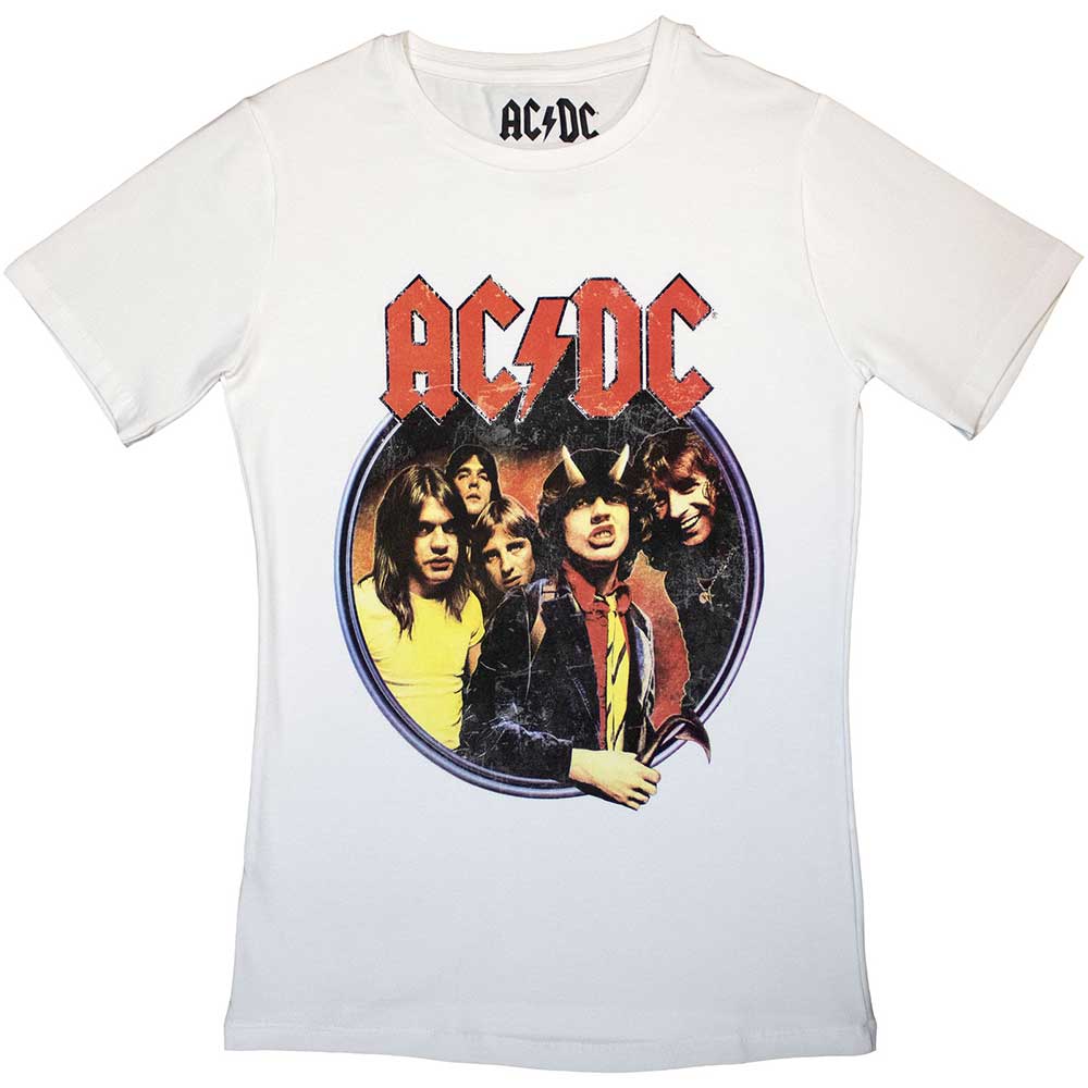 AC/DC - HIGHWAY TO HELL CIRCLE - Ladies T-Shirt White