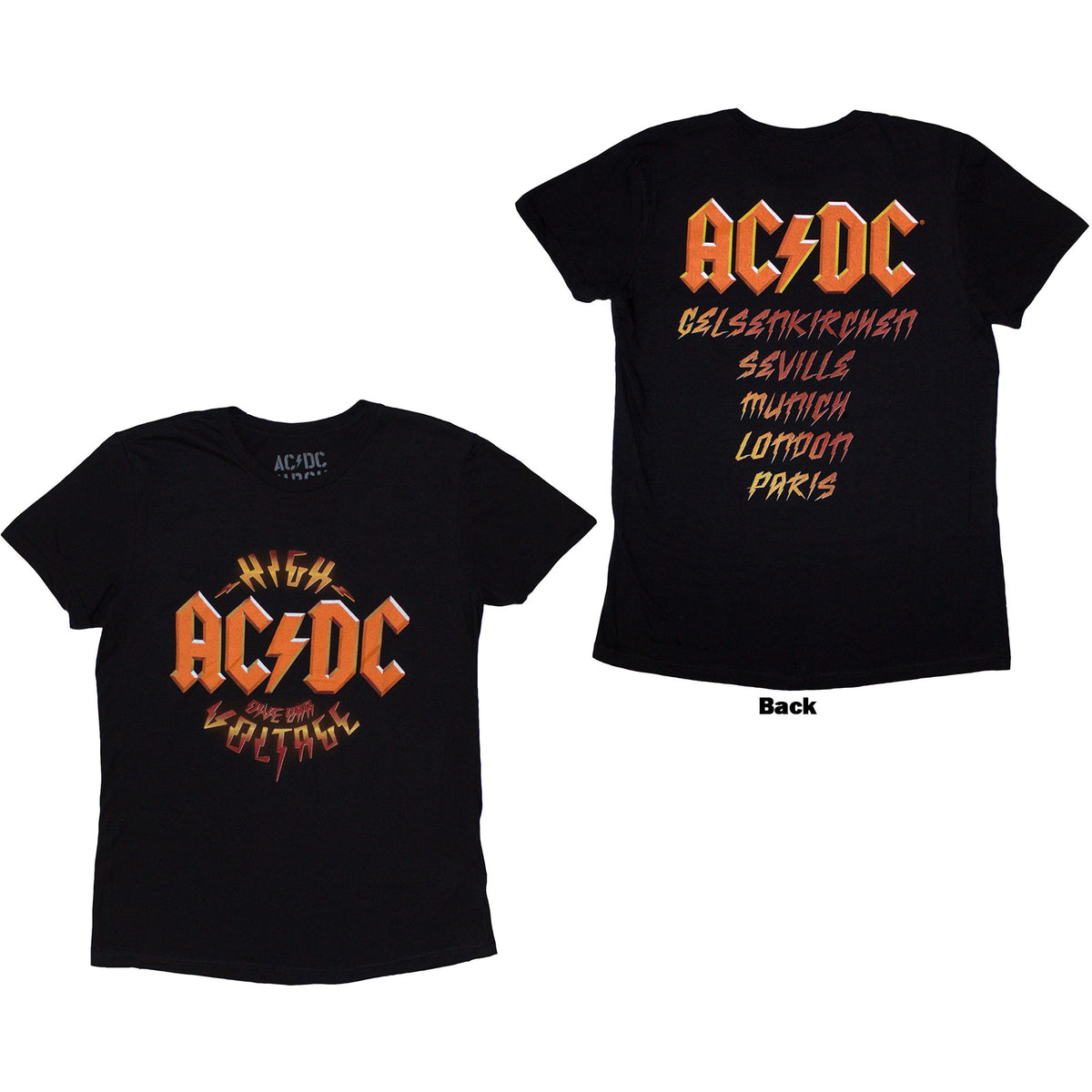 AC/DC - HIGH VOLTAGE DIVE BAR - Ladies T-Shirt Black