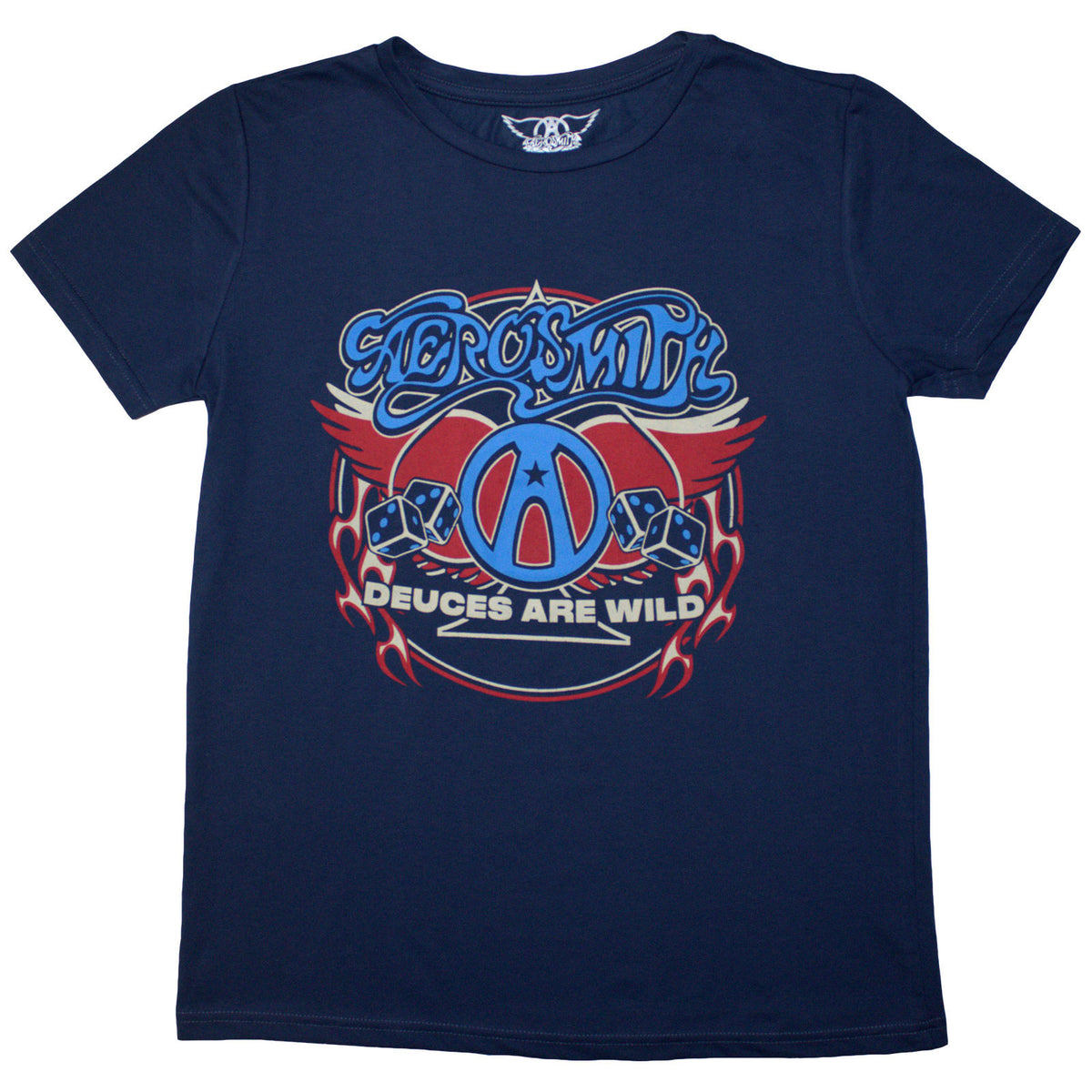AEROSMITH - RAINBOW SPADE - Ladies T-Shirt Blue