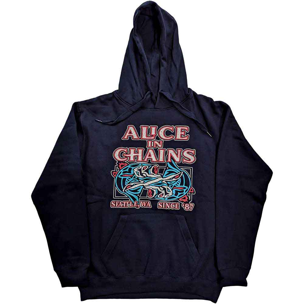ALICE IN CHAINS - TOTEM FISH - Pullover Hoodie Blue