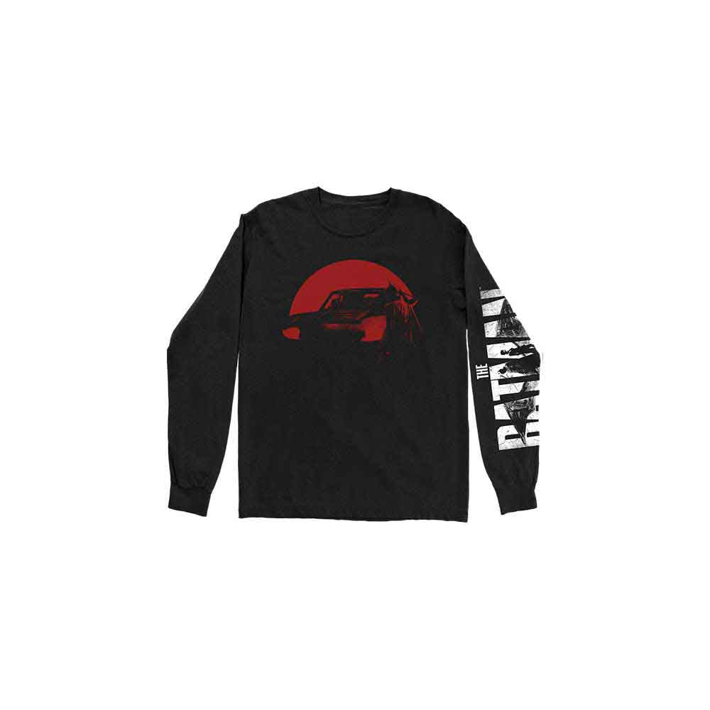 DC COMICS - THE BATMAN RED CAR & FIGURE - Long Sleeve T-Shirt Black