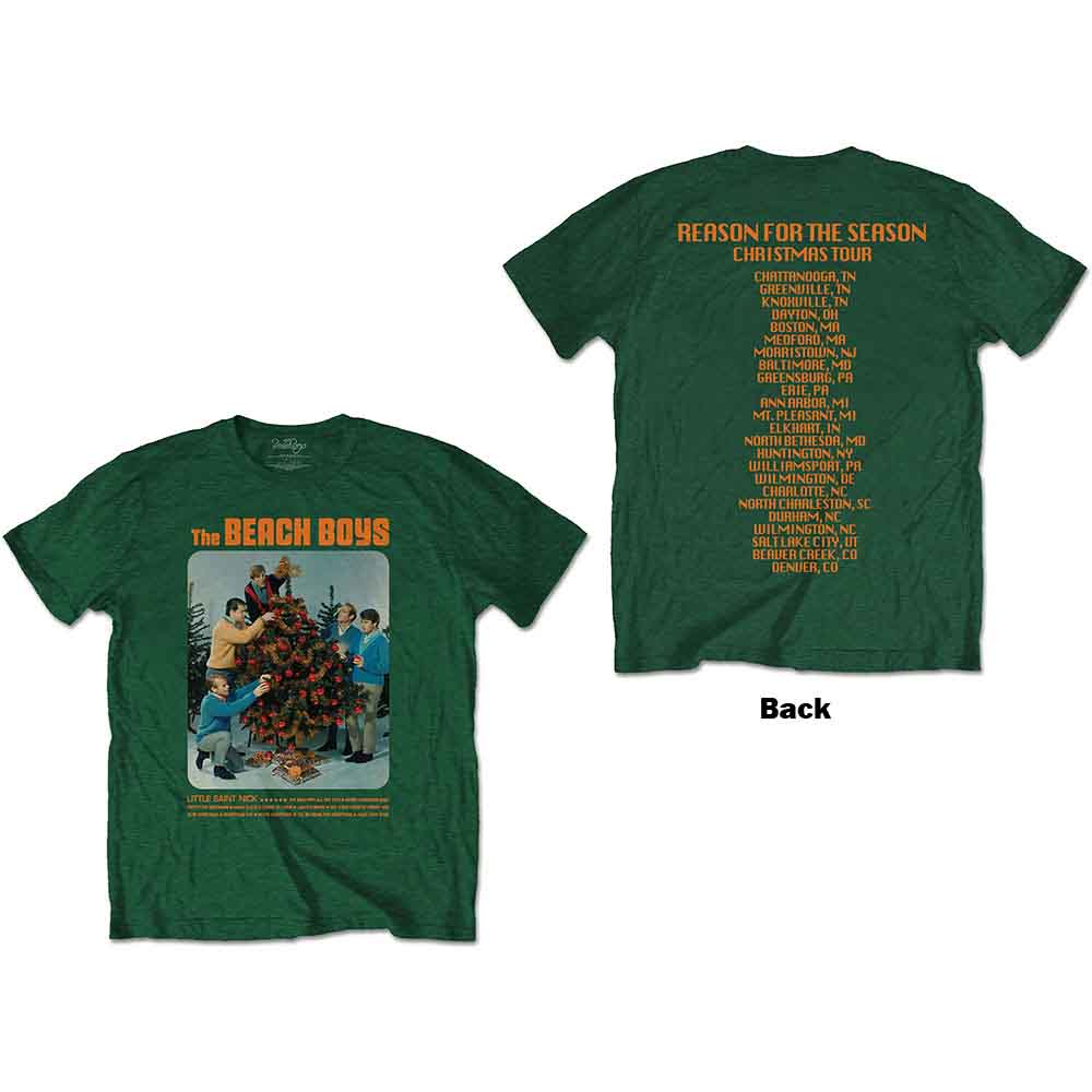 THE BEACH BOYS - XMAS ALBUM - T-Shirt Green