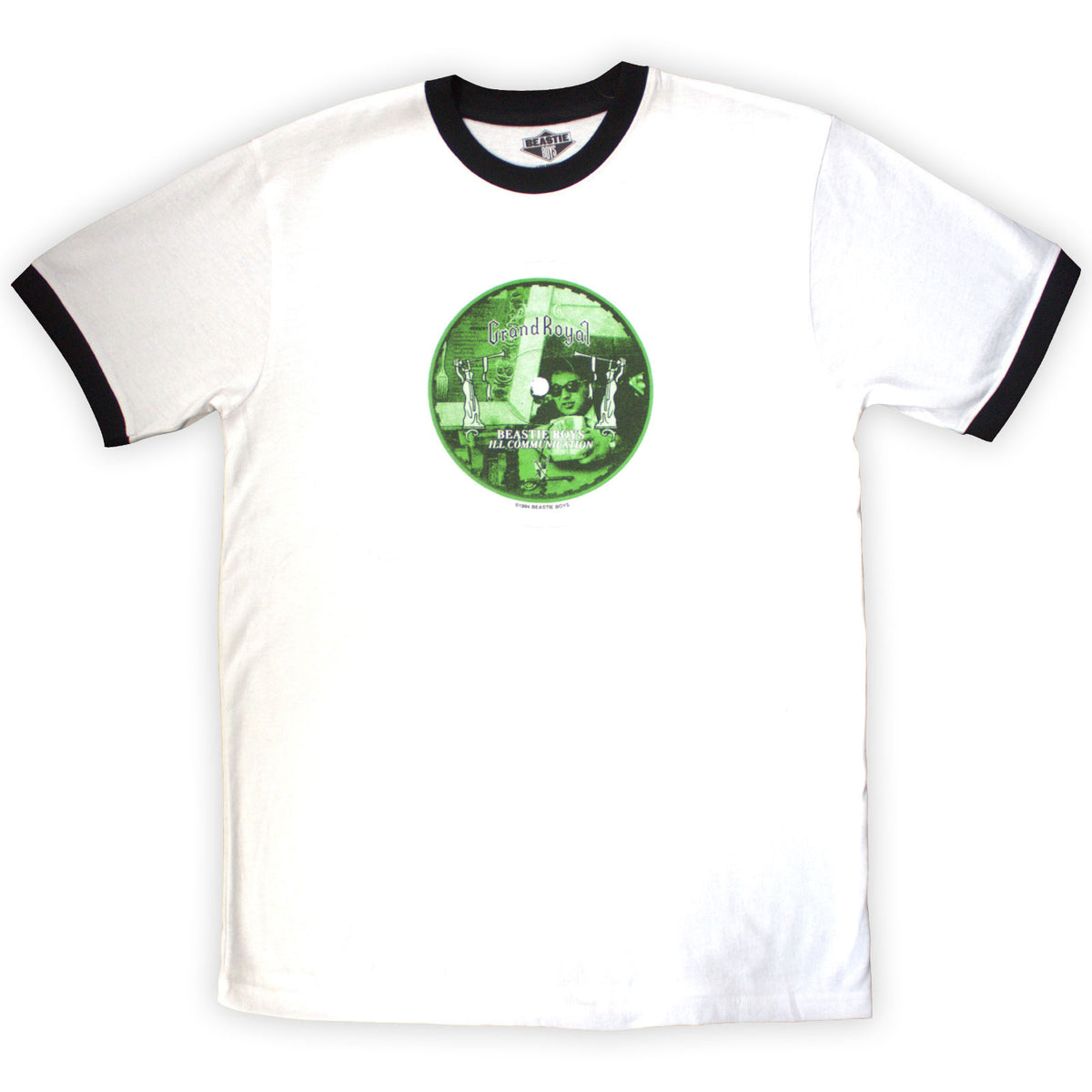 THE BEASTIE BOYS - RECORD LABEL - Ringer T-Shirt White