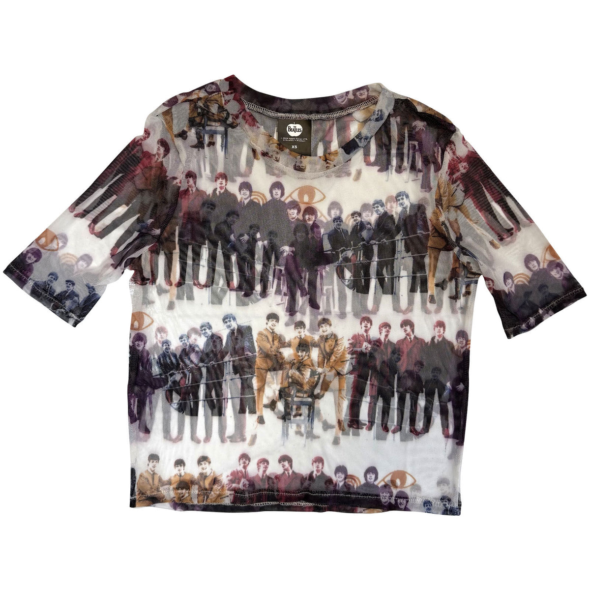 THE BEATLES - ANTHOLOGY GROUP REPEAT - Ladies Crop Top White