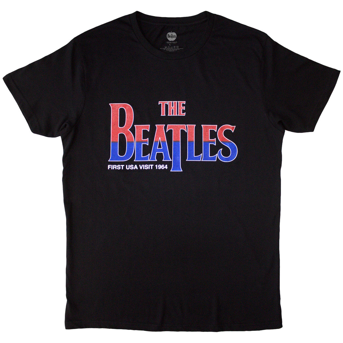THE BEATLES - FIRST USA VISIT 1964 - T-Shirt Black