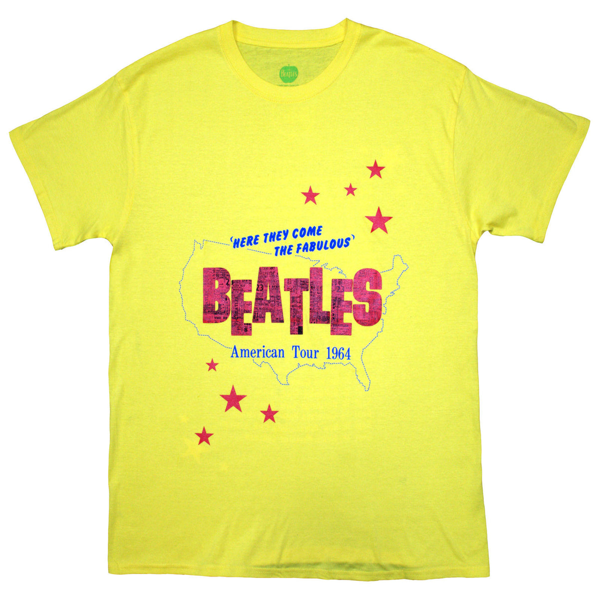 THE BEATLES - AMERICAN TOUR '64 - T-Shirt Yellow
