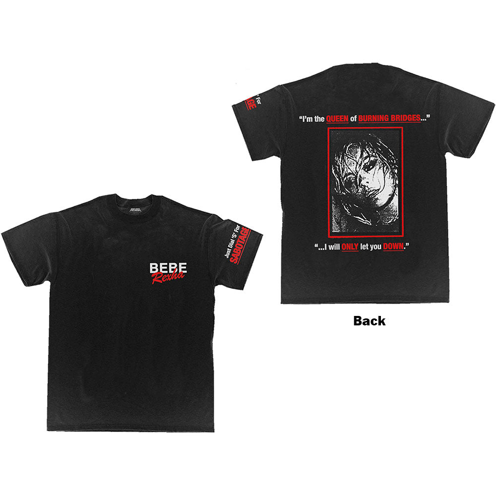 BEBE REXHA - QUEEN OF SABOTAGE - T-Shirt Black
