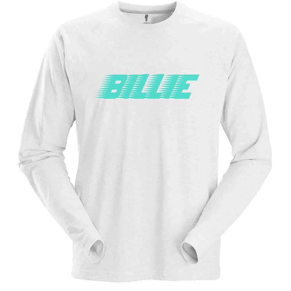BILLIE EILISH - RACER LOGO - Long Sleeve T-Shirt White