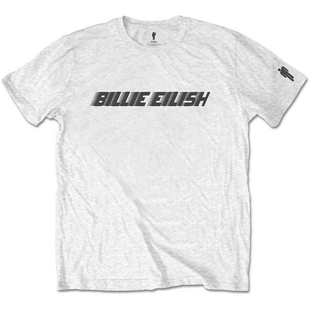 BILLIE EILISH - BLACK RACER LOGO - Kids T-Shirt White
