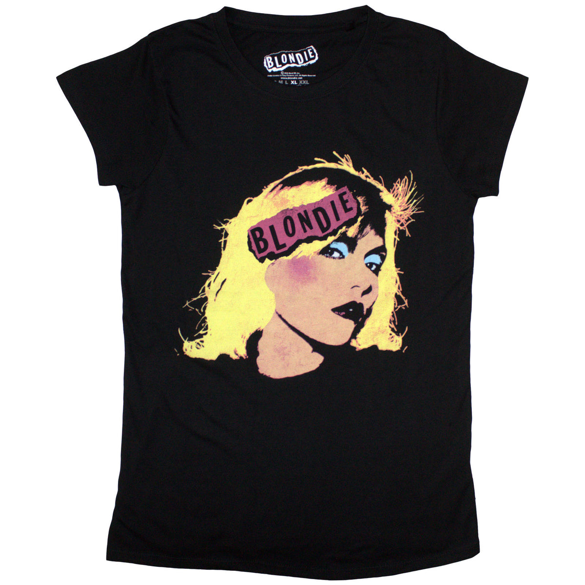 BLONDIE - PUNK LOGO - Ladies T-Shirt Black