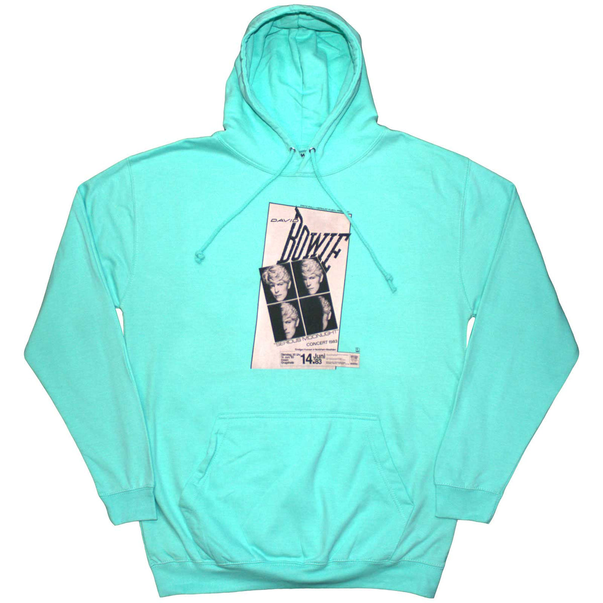 DAVID BOWIE - CONCERT '83 - Pullover Hoodie Green