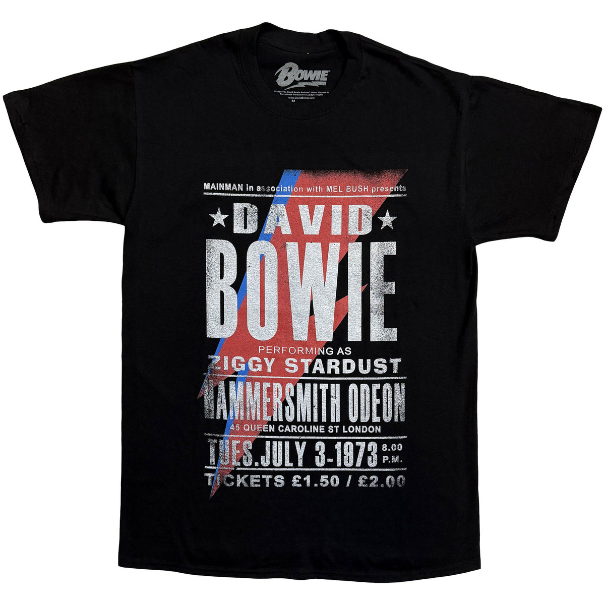 DAVID BOWIE - HAMMERSMITH ODEON - T-Shirt Black