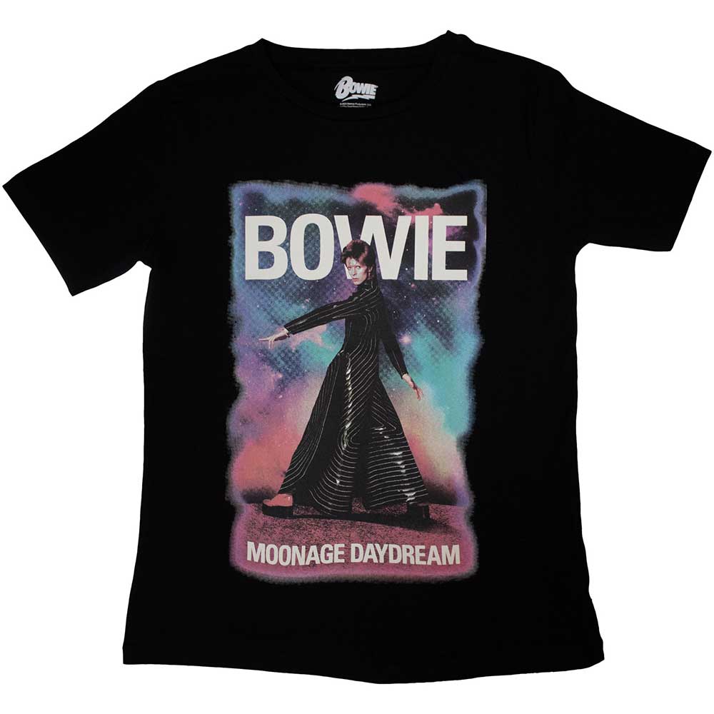 DAVID BOWIE - MOONAGE 11 FADE - Ladies T-Shirt Black