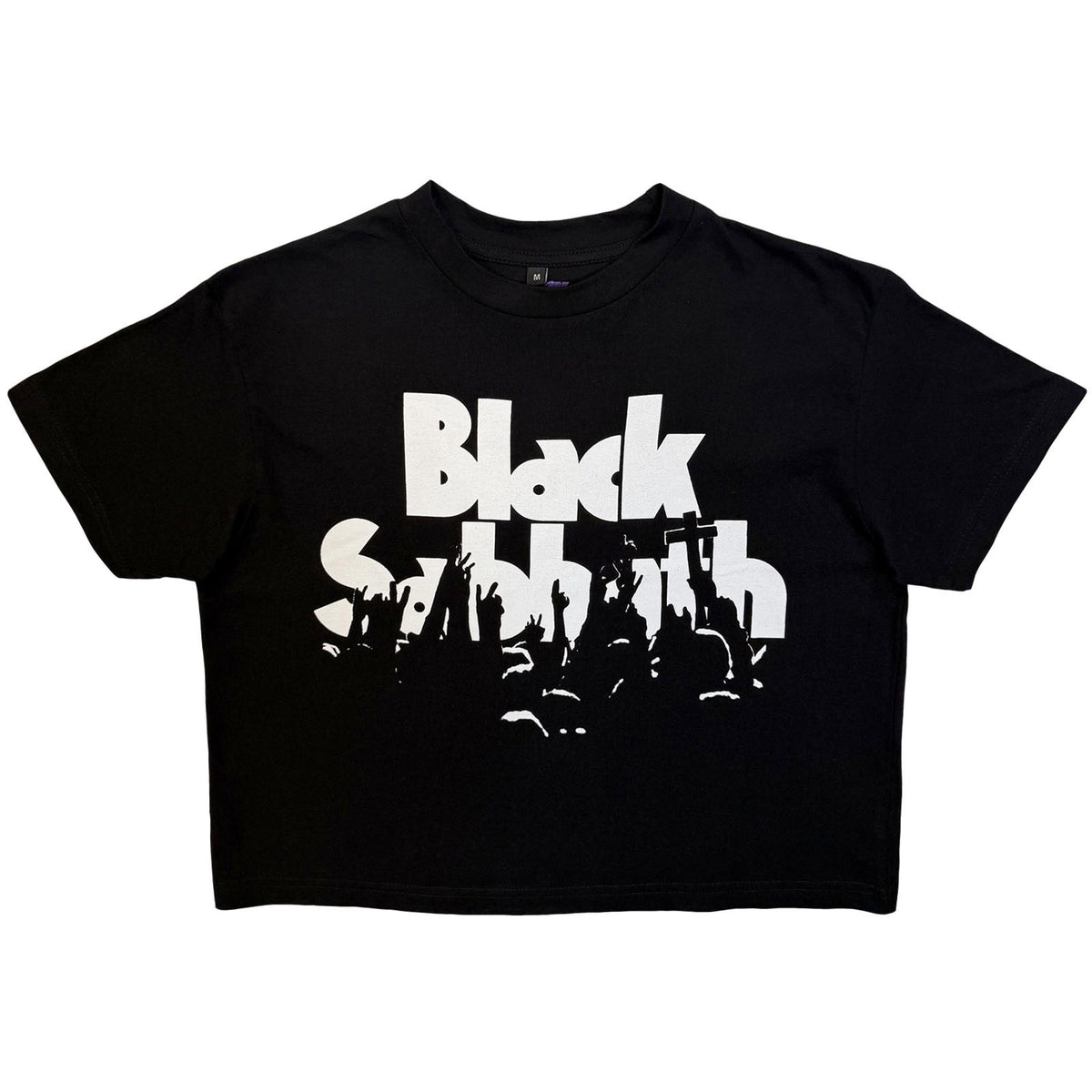 BLACK SABBATH - CALIFORNIA AUDIENCE - Ladies Crop Top Black
