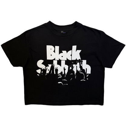 BLACK SABBATH - CALIFORNIA AUDIENCE - Ladies Crop Top Black