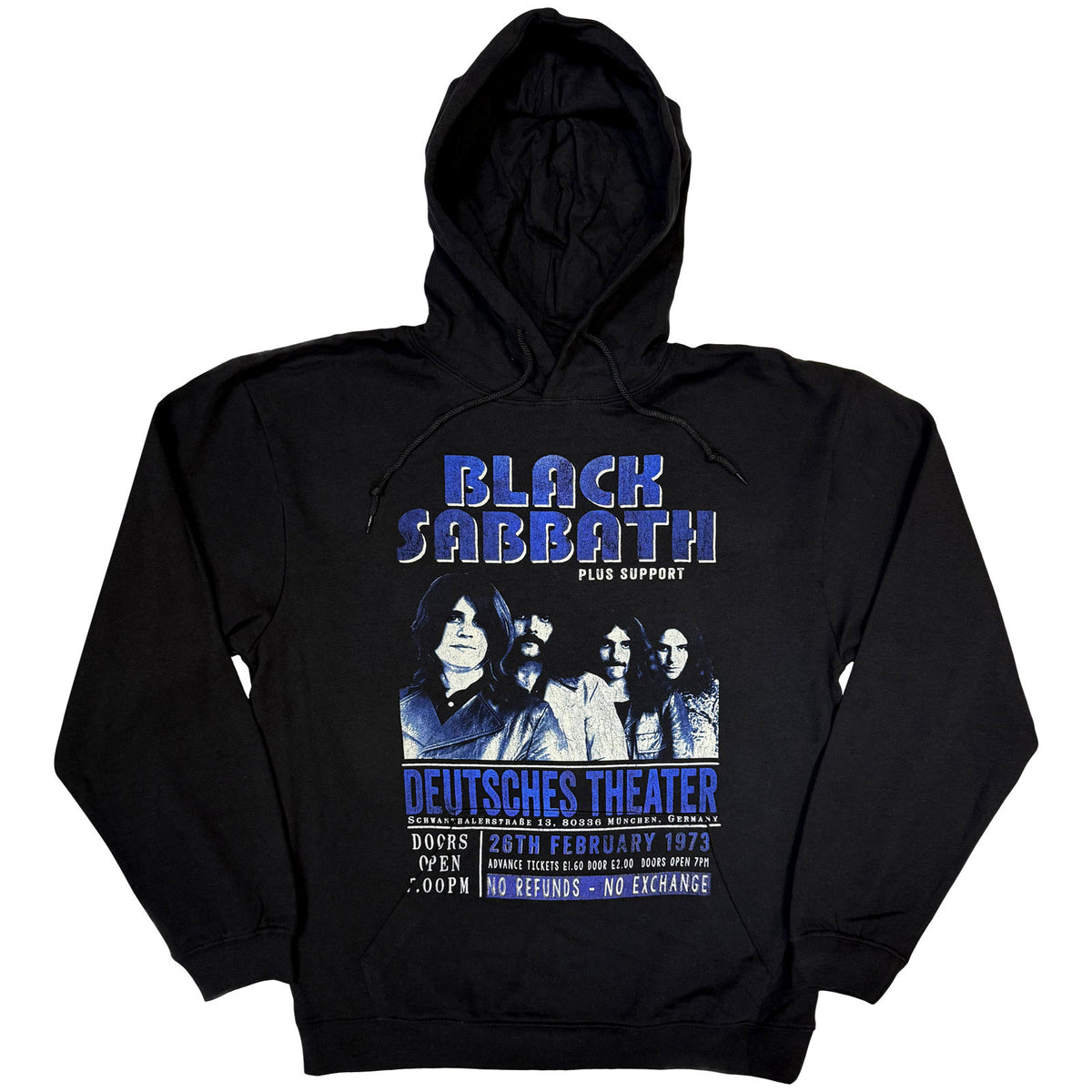 BLACK SABBATH - DEUTSCHES '73 - Pullover Hoodie Black