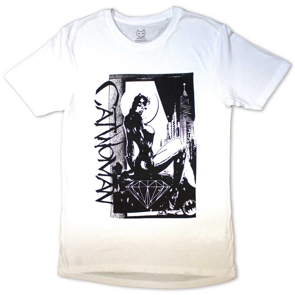 DC COMICS - CATWOMAN - SKYLINE - T-Shirt White