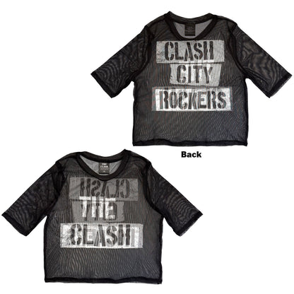 THE CLASH - CITY ROCKERS - Ladies Crop Top Black