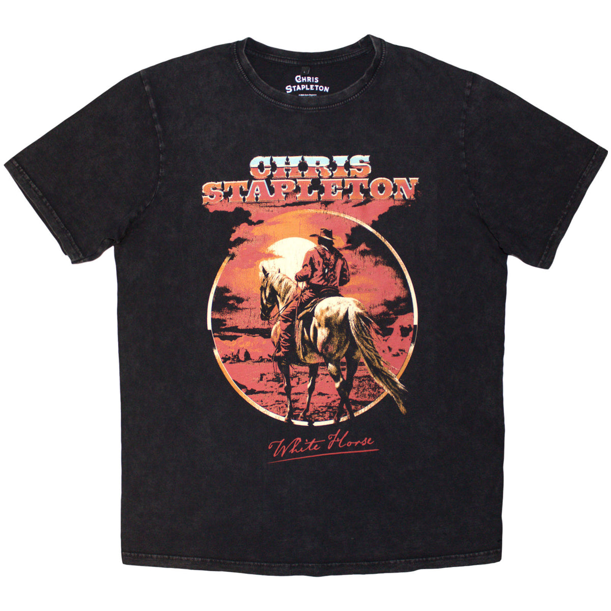 CHRIS STAPLETON - WHITE HORSE - Stone Wash T-Shirt Black