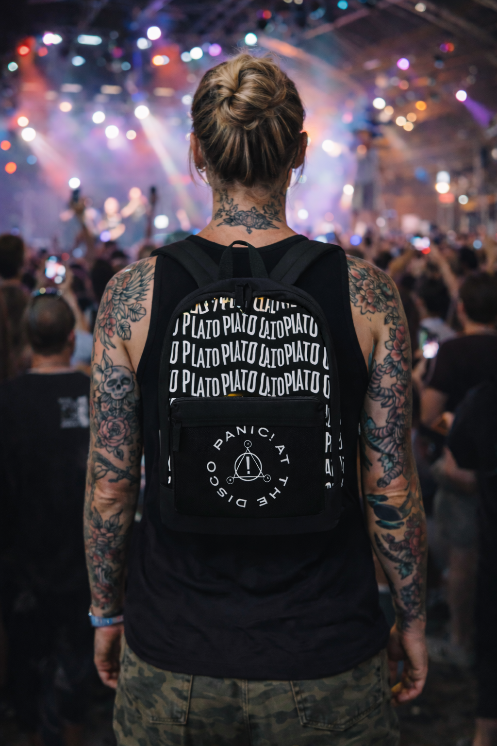 Rocksax Panic!! At The Disco Backpack - Disco Logo