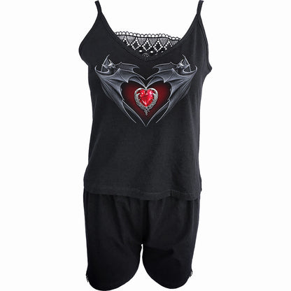 BAT'S HEART - Set pigiama con canotta organica 2 pz.