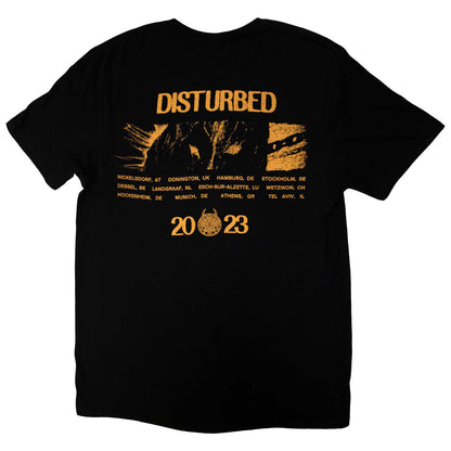 DISTURBED - EUROPEAN TOUR '23 SPLIT FACE - T-Shirt Black