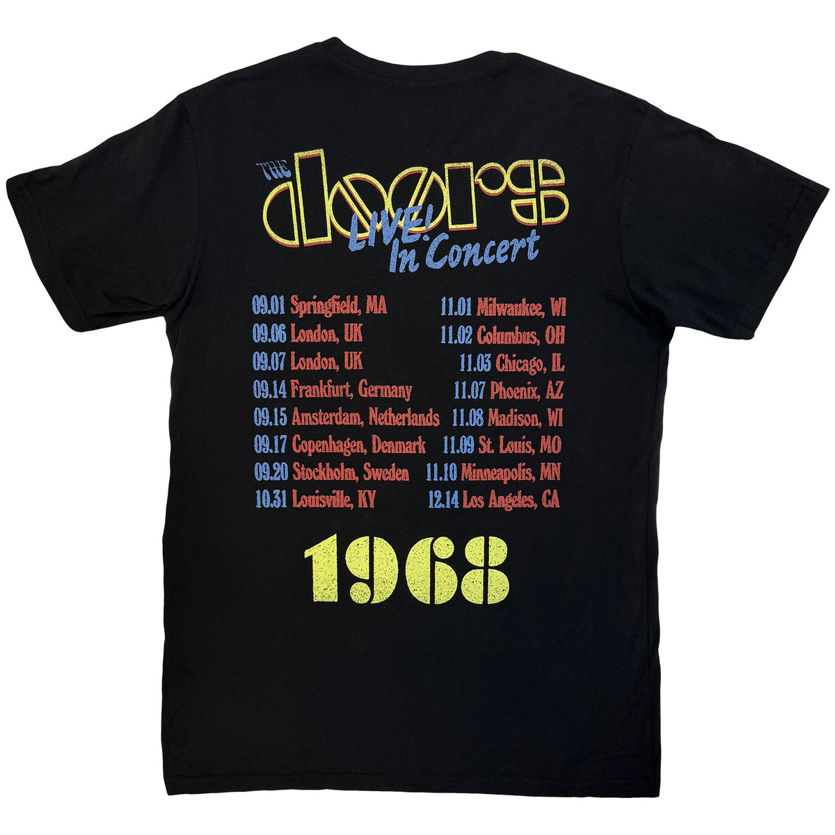 THE DOORS - LIVE IN CONCERT '68 - Carbon T-Shirt Black