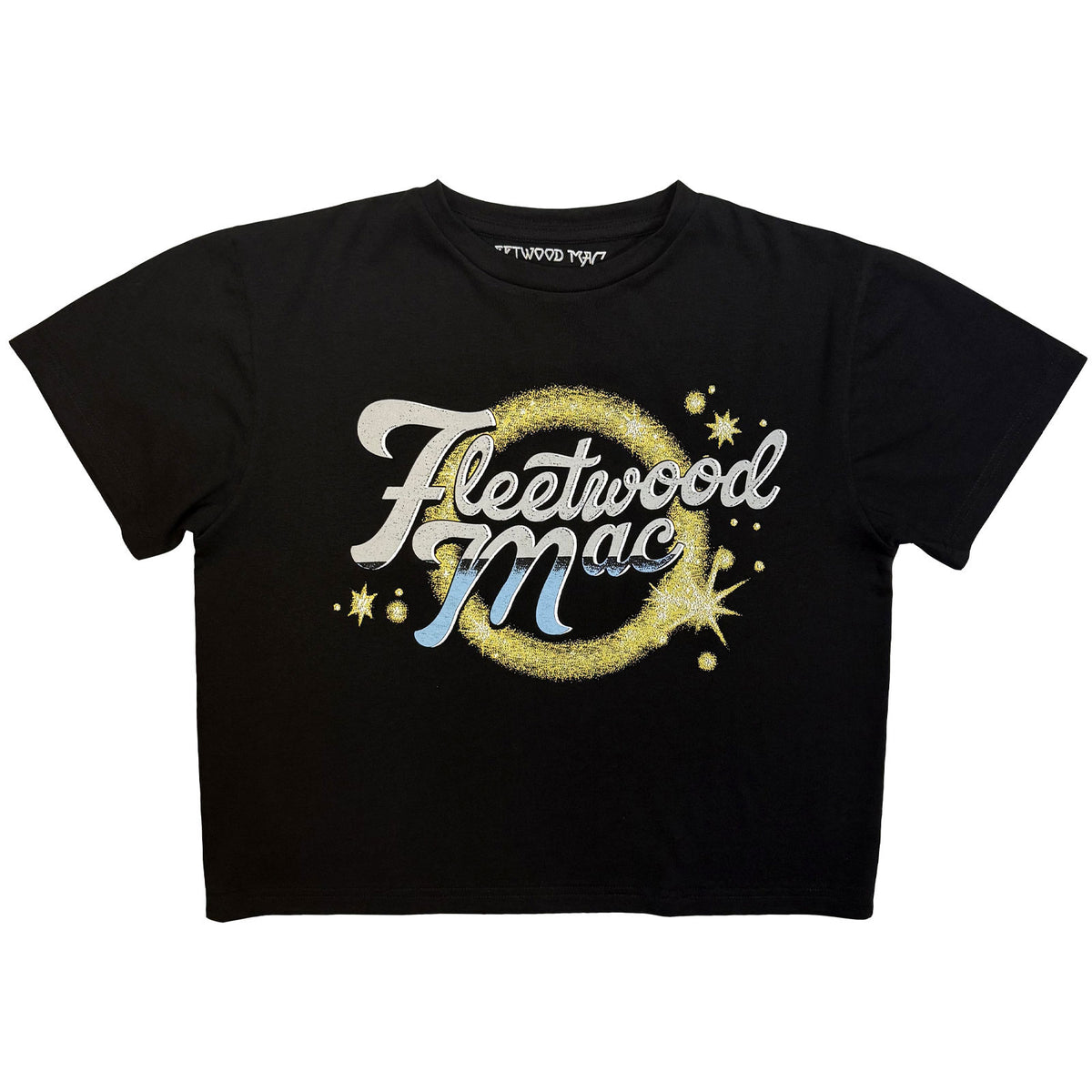 FLEETWOOD MAC - CIRCLE LOGO - Ladies Crop Top Black