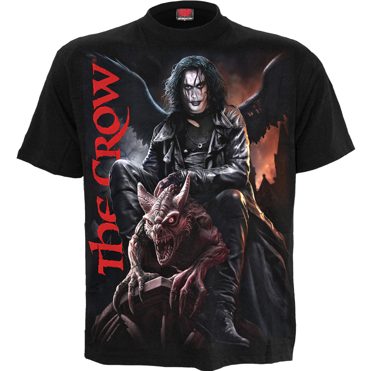 THE CROW - GARGOYLE - Maglietta con stampa frontale Nero