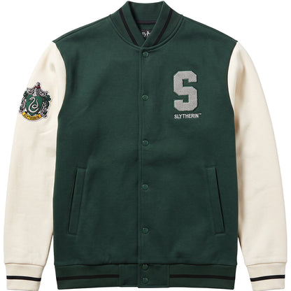HARRY POTTER - SLYTHERIN VARSITY - Giacca da baseball verde scuro con dettagli argentati a contrasto B
