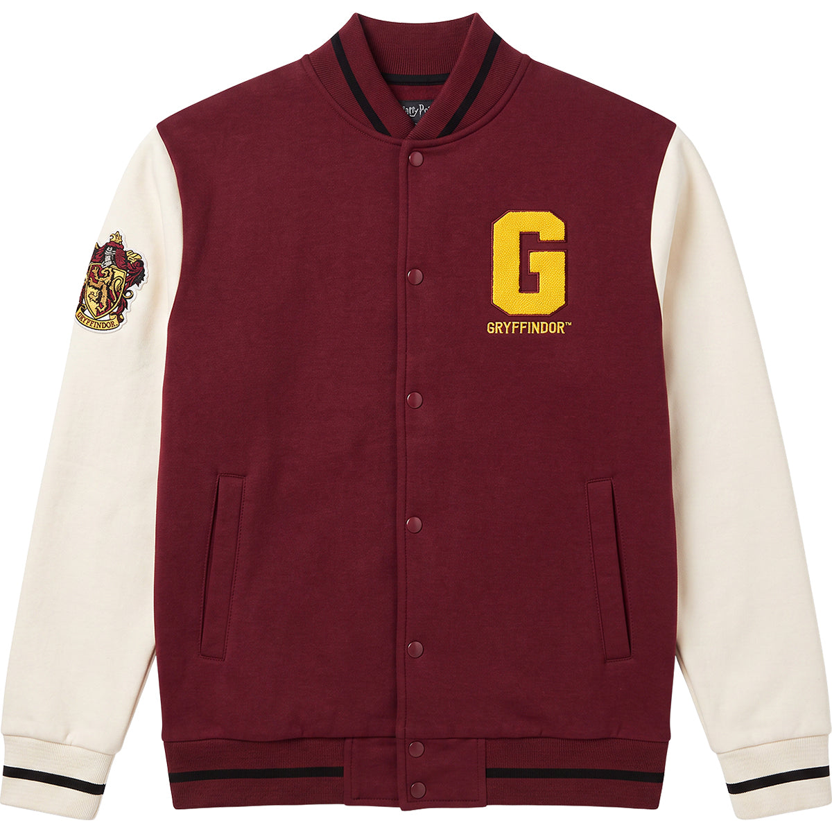HARRY POTTER - GRYFFINDOR VARSITY - Giacca da baseball marrone scuro con dettagli argentati B