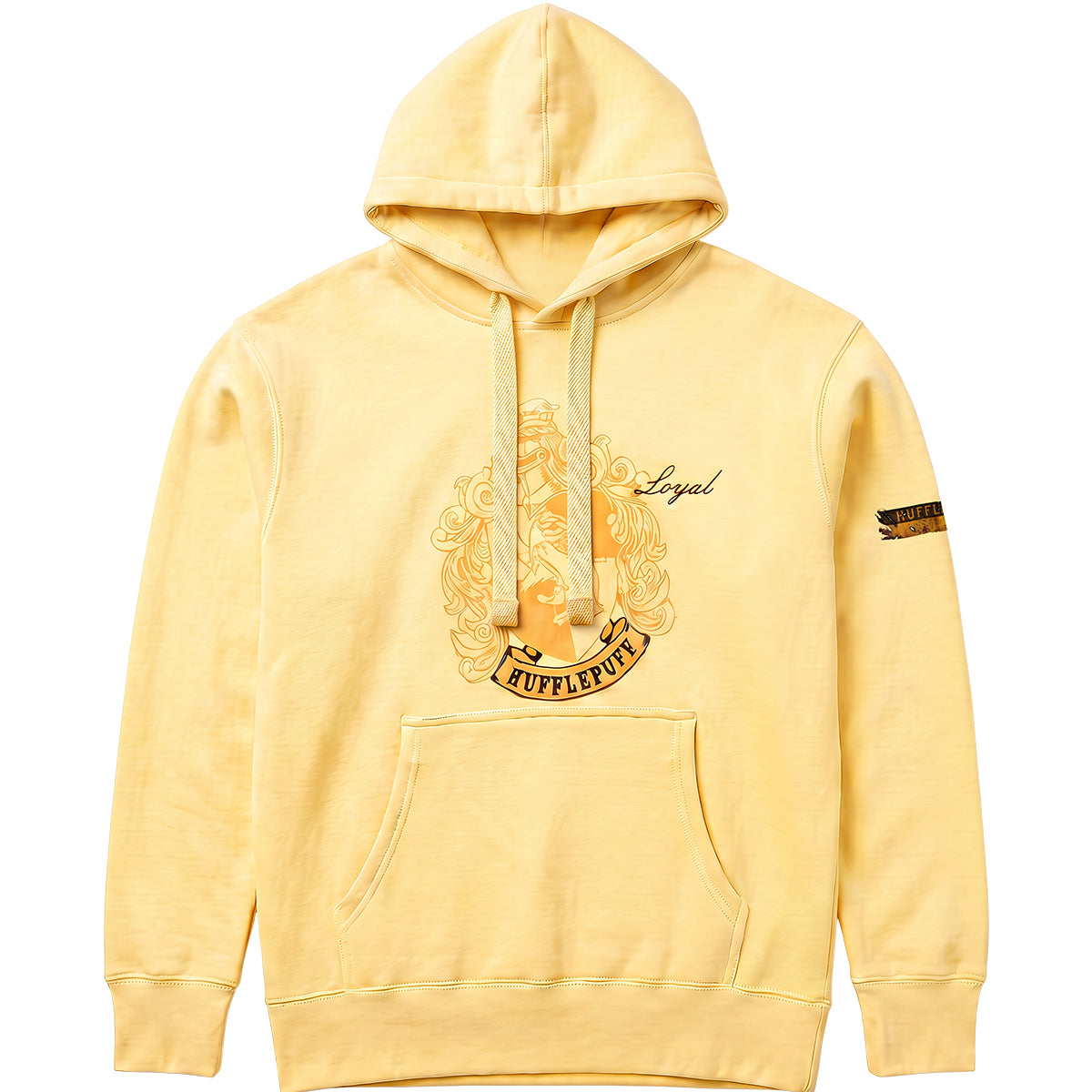 HARRY POTTER - STEMMA DI HUFFLEPUFF - Felpa con cappuccio gialla