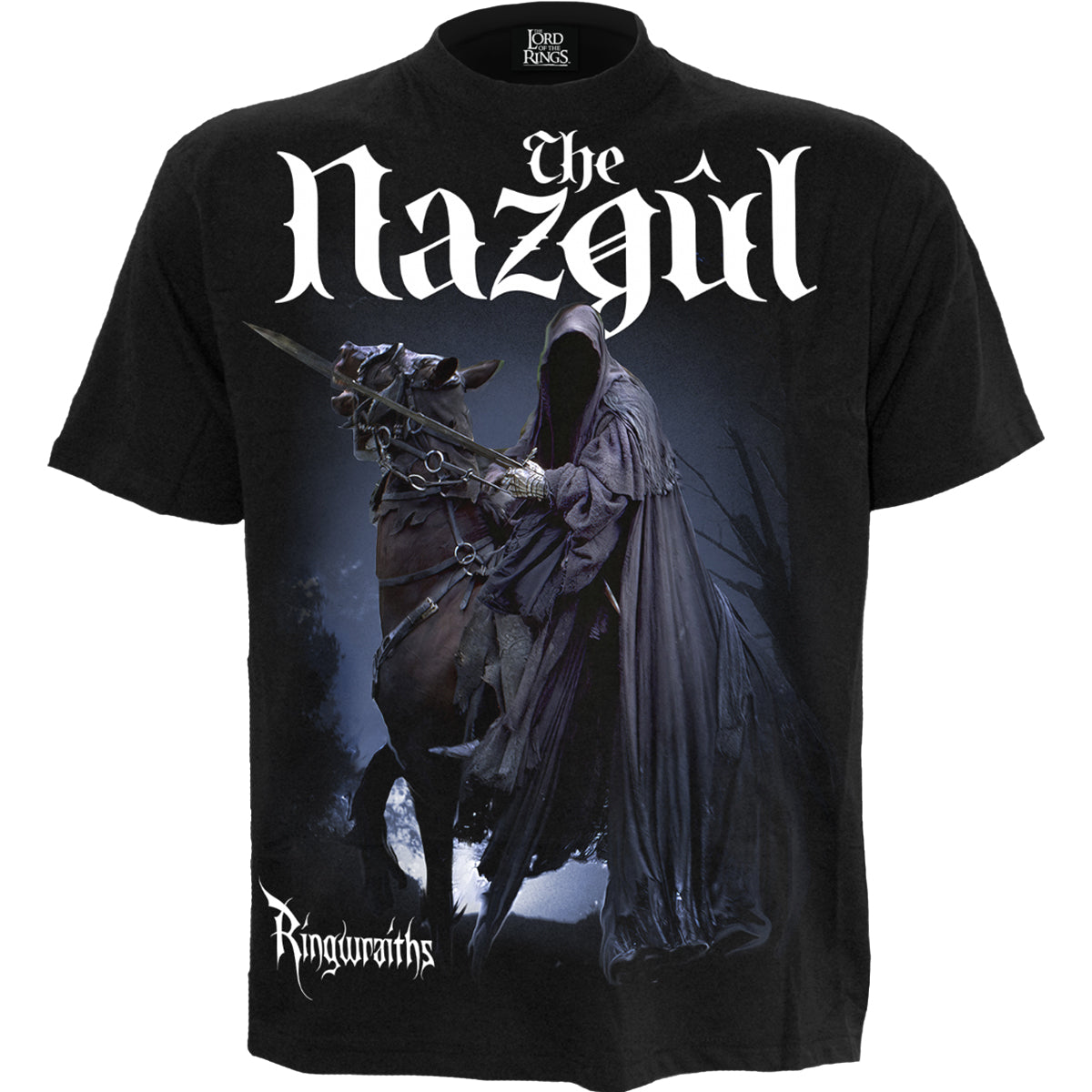 LOTR - THE NAZGUL - RINGWRAITHS - Maglietta con stampa frontale nera