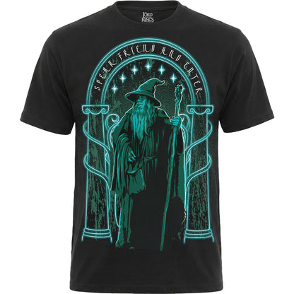 LOTR - SPEAK FRIEND & ENTER - Maglietta con stampa frontale, nera