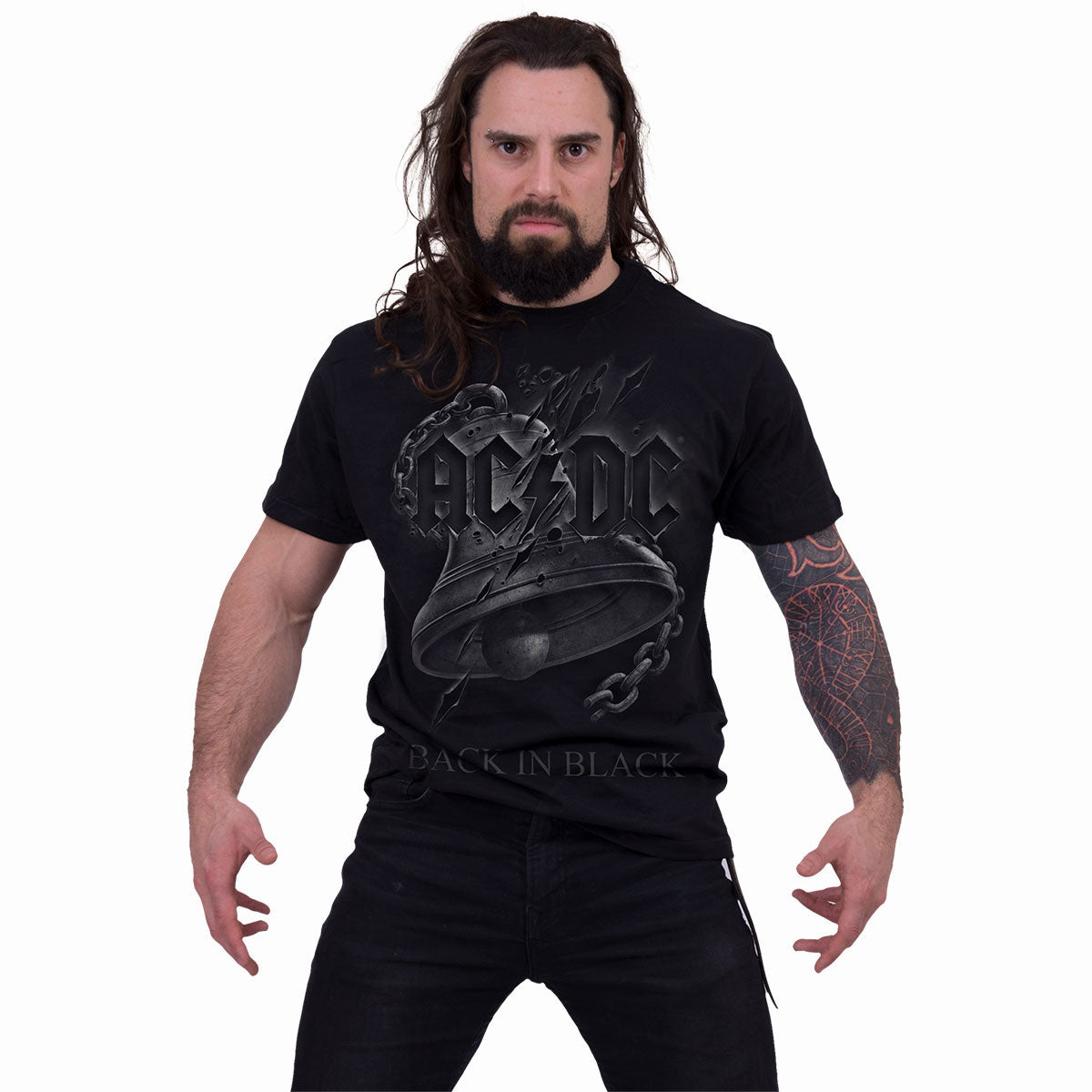 AC/DC - BACK IN BLACK TORN - T-Shirt Black