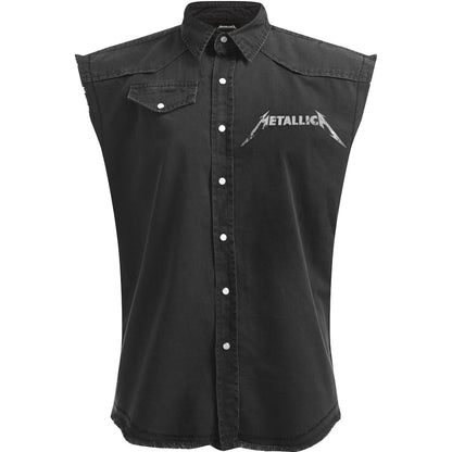 METALLICA - STONED JUSTICE - Smanicato Stone Washed Worker Nero