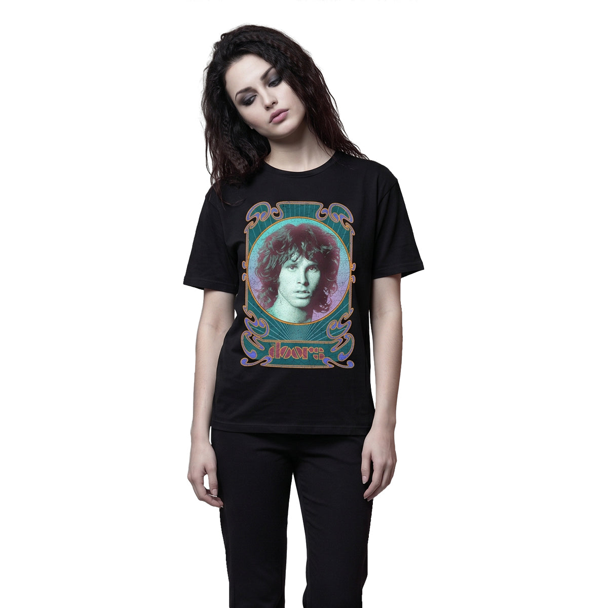 THE DOORS - NOUVEAU MORRISON - Maglietta con stampa frontale nera