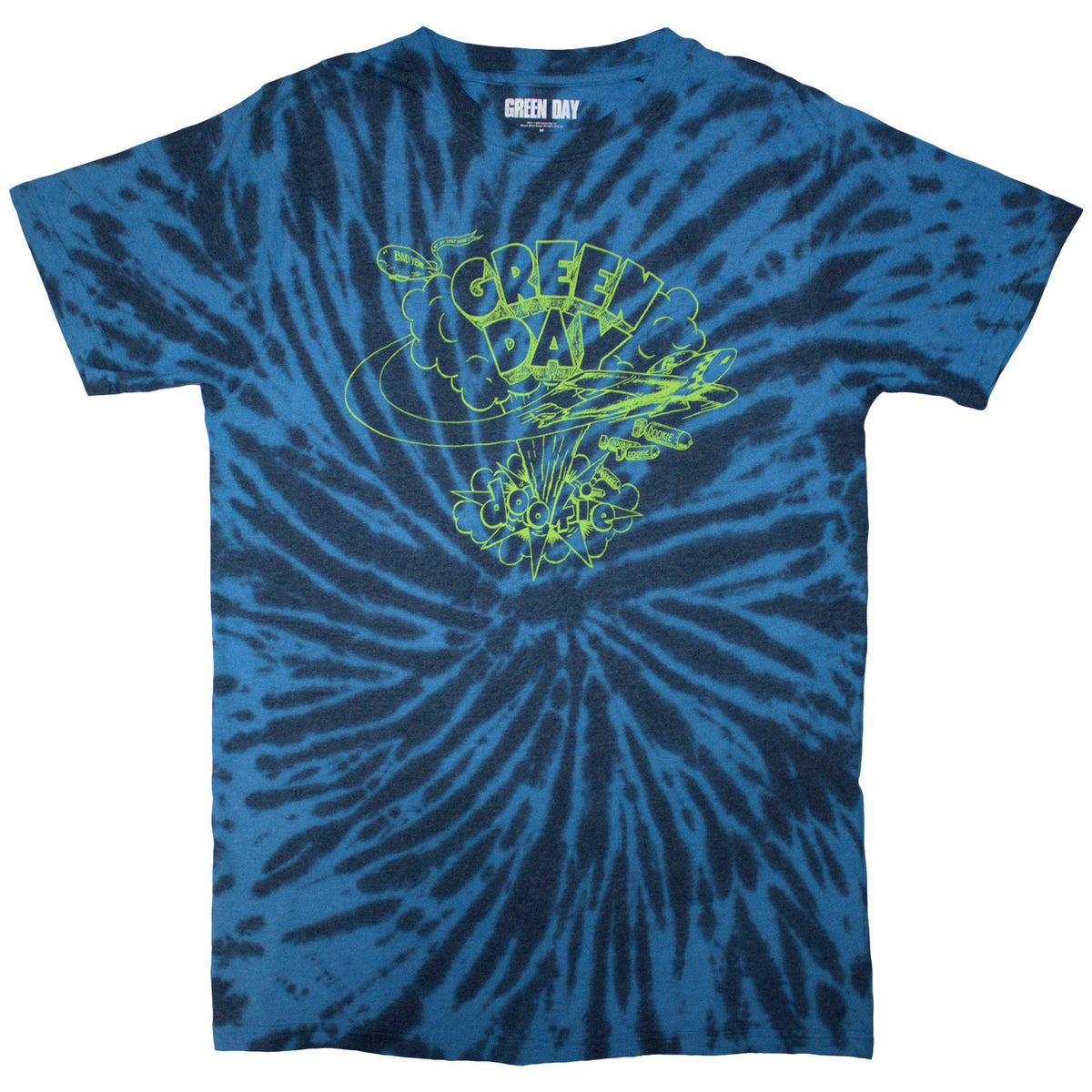 GREEN DAY - DOOKIE LINE ART - T-Shirt Blue