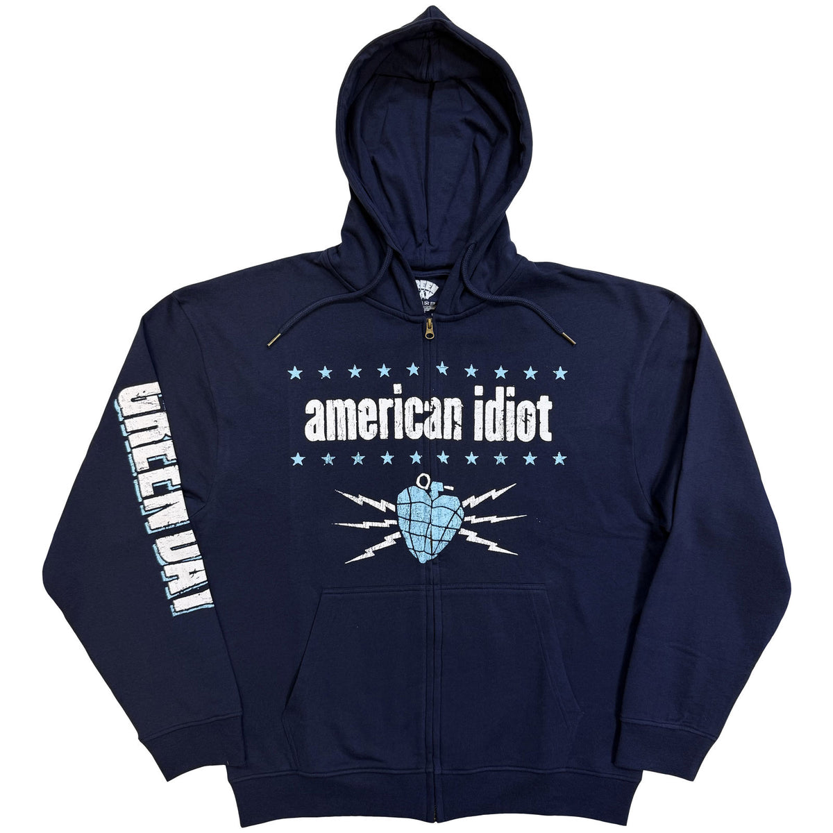 GREEN DAY - AMERICAN IDIOT ELECTRIC - Zipped Hoodie Navy