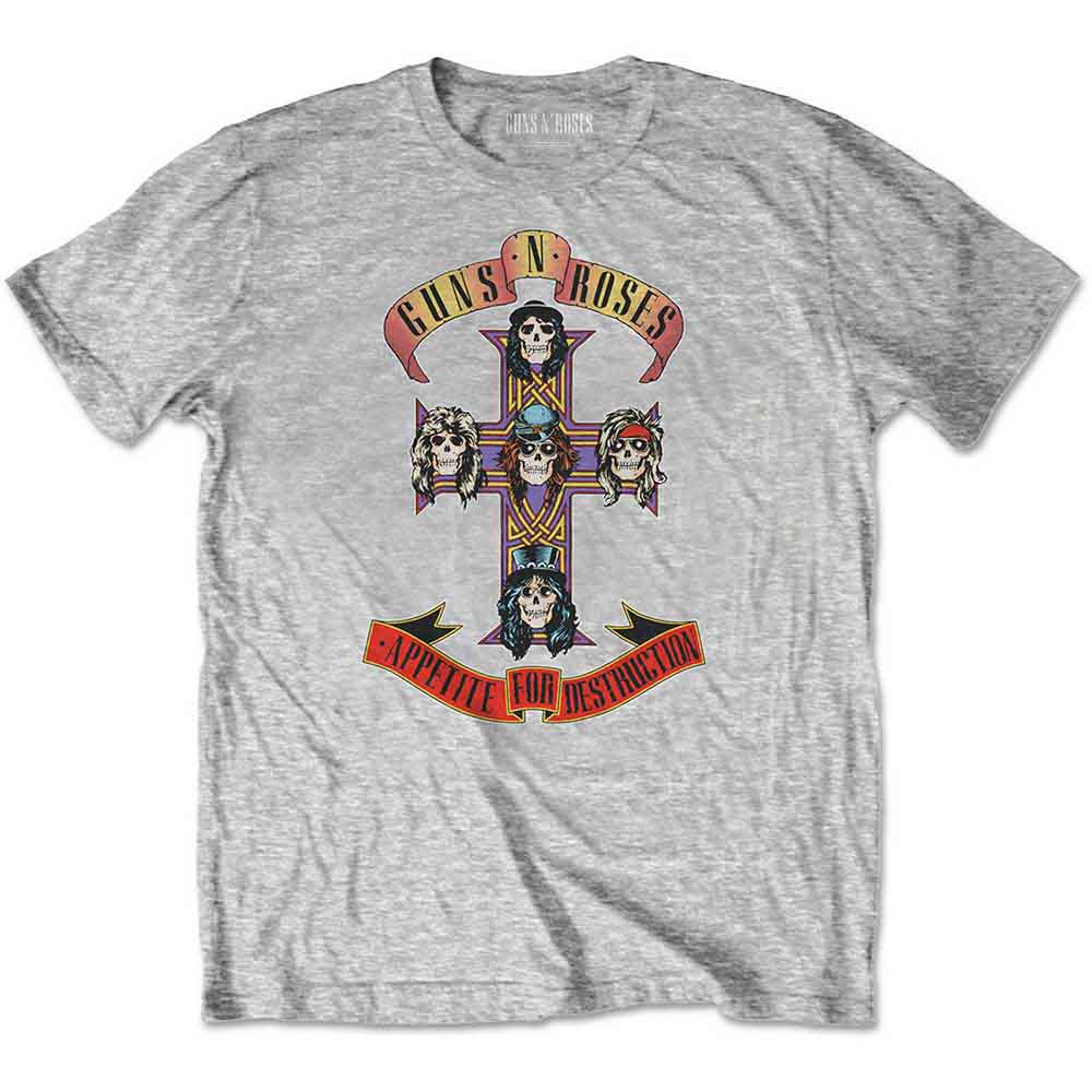 GUNS N' ROSES - APPETITE FOR DESTRUCTION - Kids T-Shirt Grey