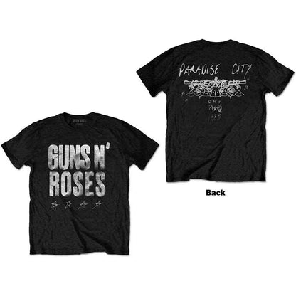 GUNS N' ROSES - PARADISE CITY STARS - T-Shirt Black